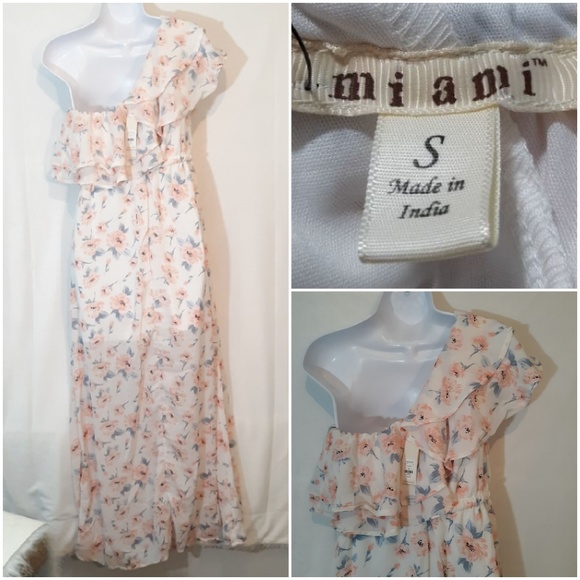 Miami's Ruffled One Shoulder Maxi Dress - Picture 6 of 8